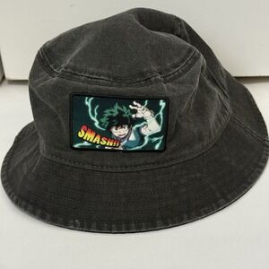 My‎ Hero Academia Hat Cap Gray Anime Deku Smash Patch Mens One Size